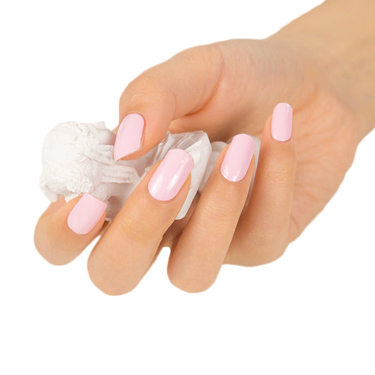 Hailey Pink Glaze Seashell Pink - Chicki Babes & Co  Semi Cured Gel Nail Stickers