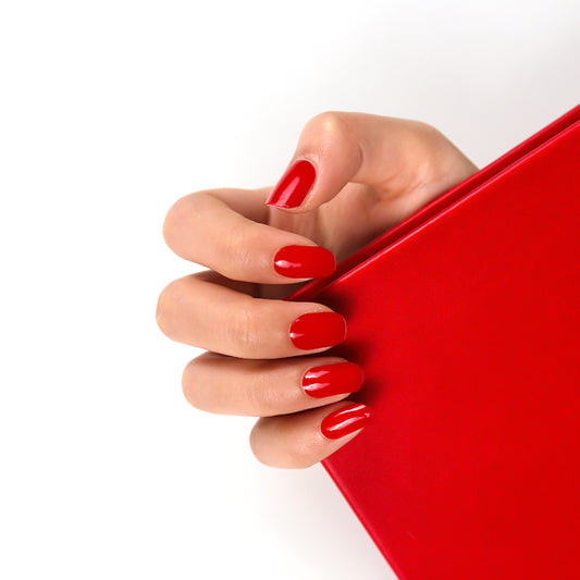 Brace Heart Red - Chicki Babes & Co  Semi Cured Gel Nail Stickers