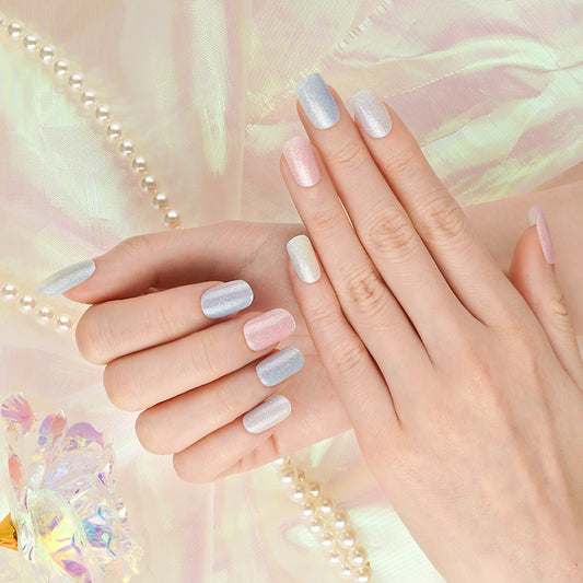 Pastel and Sparkles - Semi Cured Gel Nails
